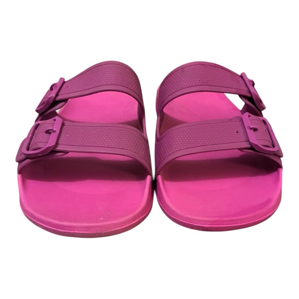 🌸 FitFlop iQushion™ Two-Bar Buckle Slides in Berry Pink Size 43 US Size 11/12 🌸 - Picture 2 of 6